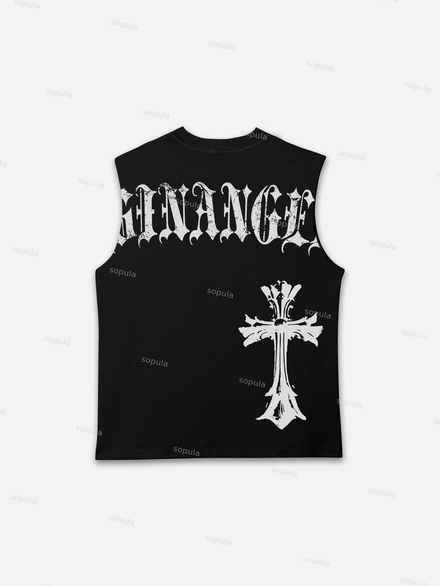 Sinangel Vintage Cross Graphic Tank Top