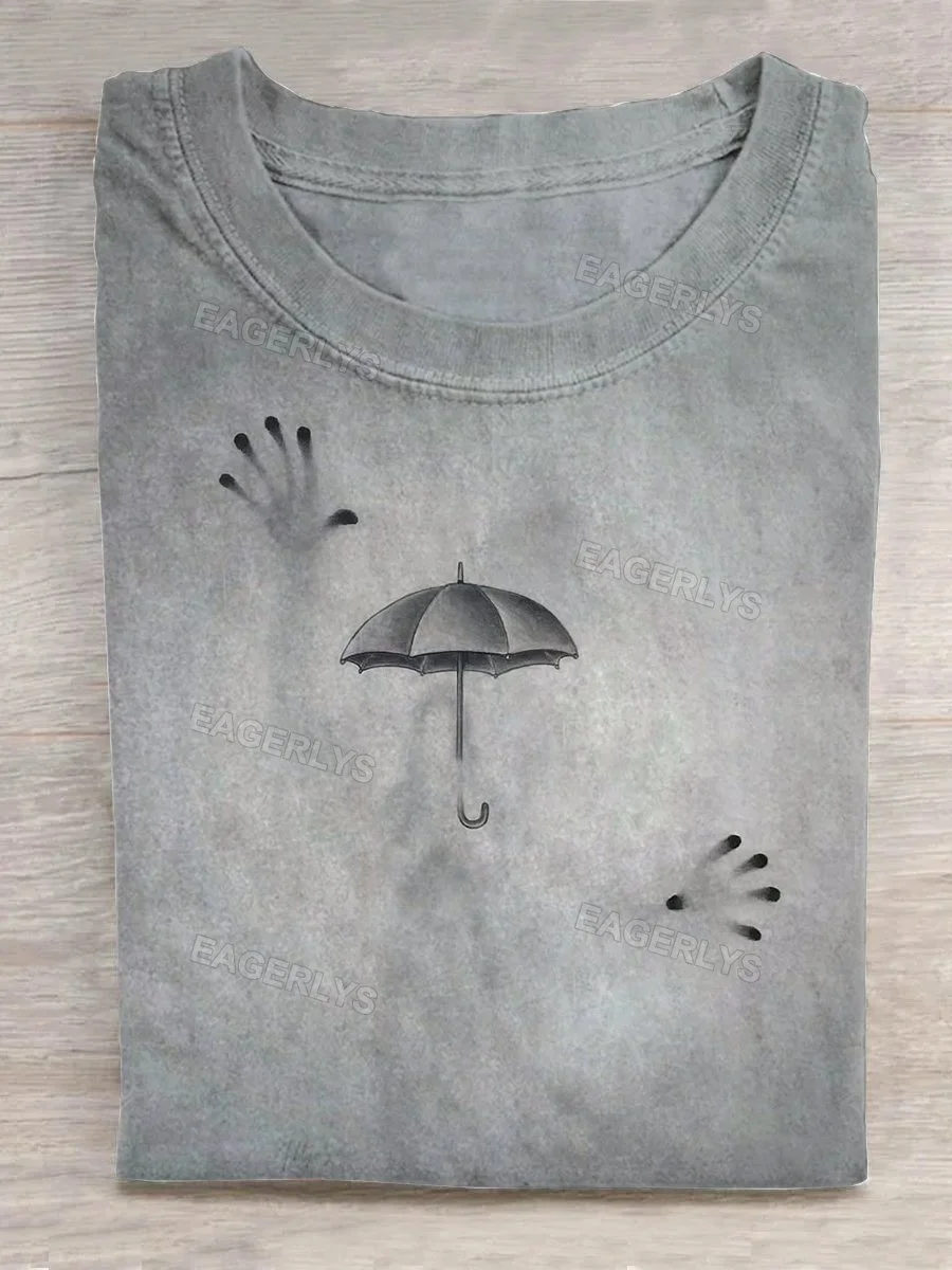 Eagerlys Reflection of Umbrella and Hands T-shirt Eagerlys