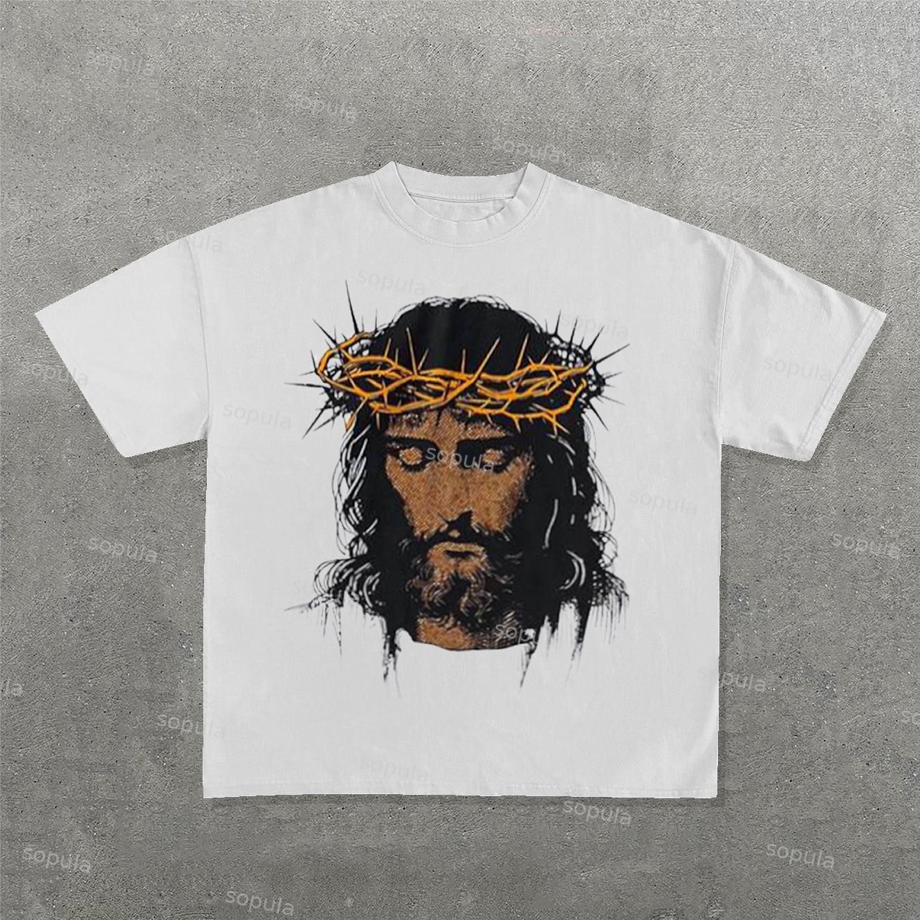 Sopula Jesus Christ Saves Lives Print Graphic 100% Cotton T-Shirt - Sopula ｜Premium Graphic Tees & Graphic Streetwear