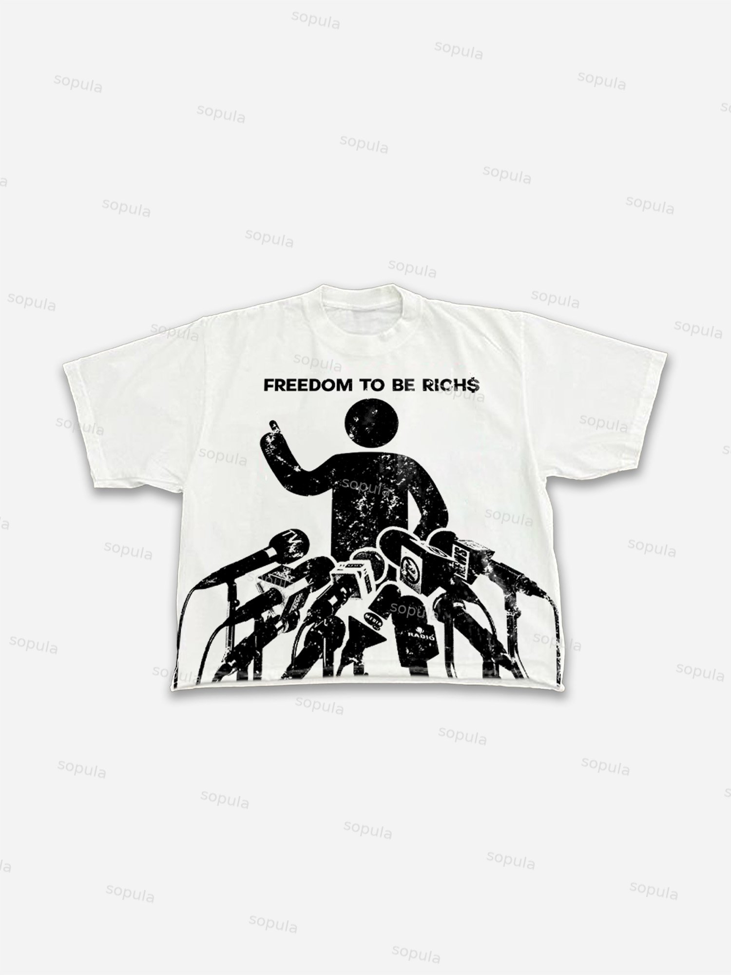 Freedom To Be Richs Vintage Graphic Cropped T-shirt