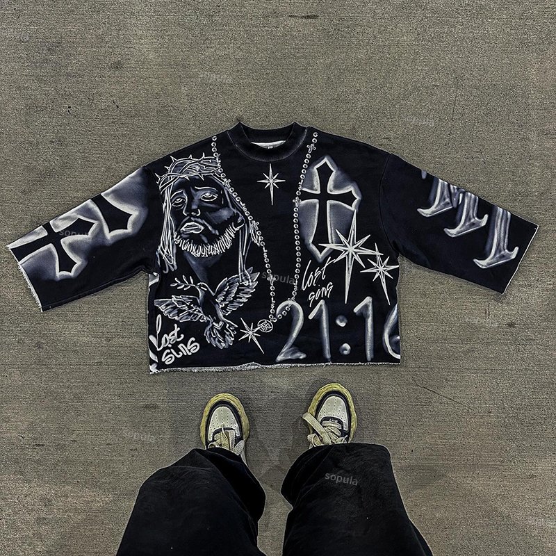 Lost Sins Jesus Piece Print Graphic T-Shirt