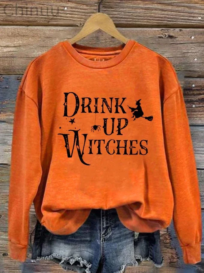 Women's Drink Up Witches Casual Sweatshirt 