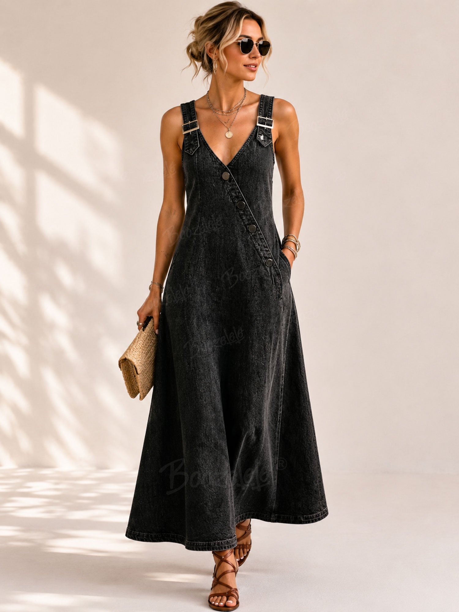 Perfect for a Road Trip &mdash; 2026 Spring Summer Dark Wash Denim Maxi Dress