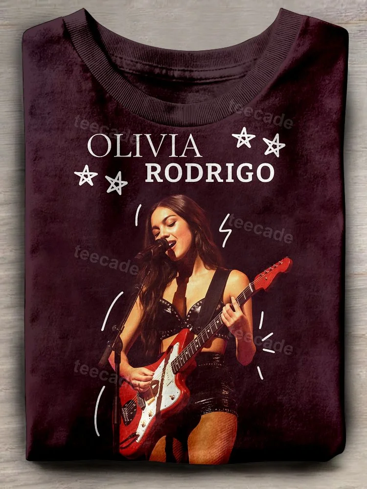 Teecade Teecade Singer Olivia Rodrigo Art Print T-shirt