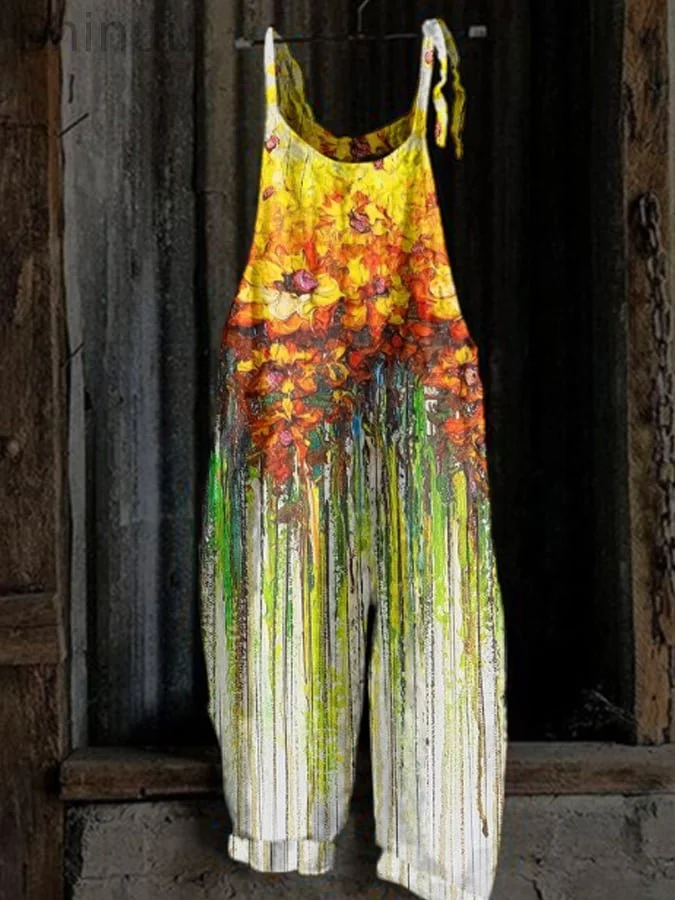 Women's Casual Floral Print Jumpsuit