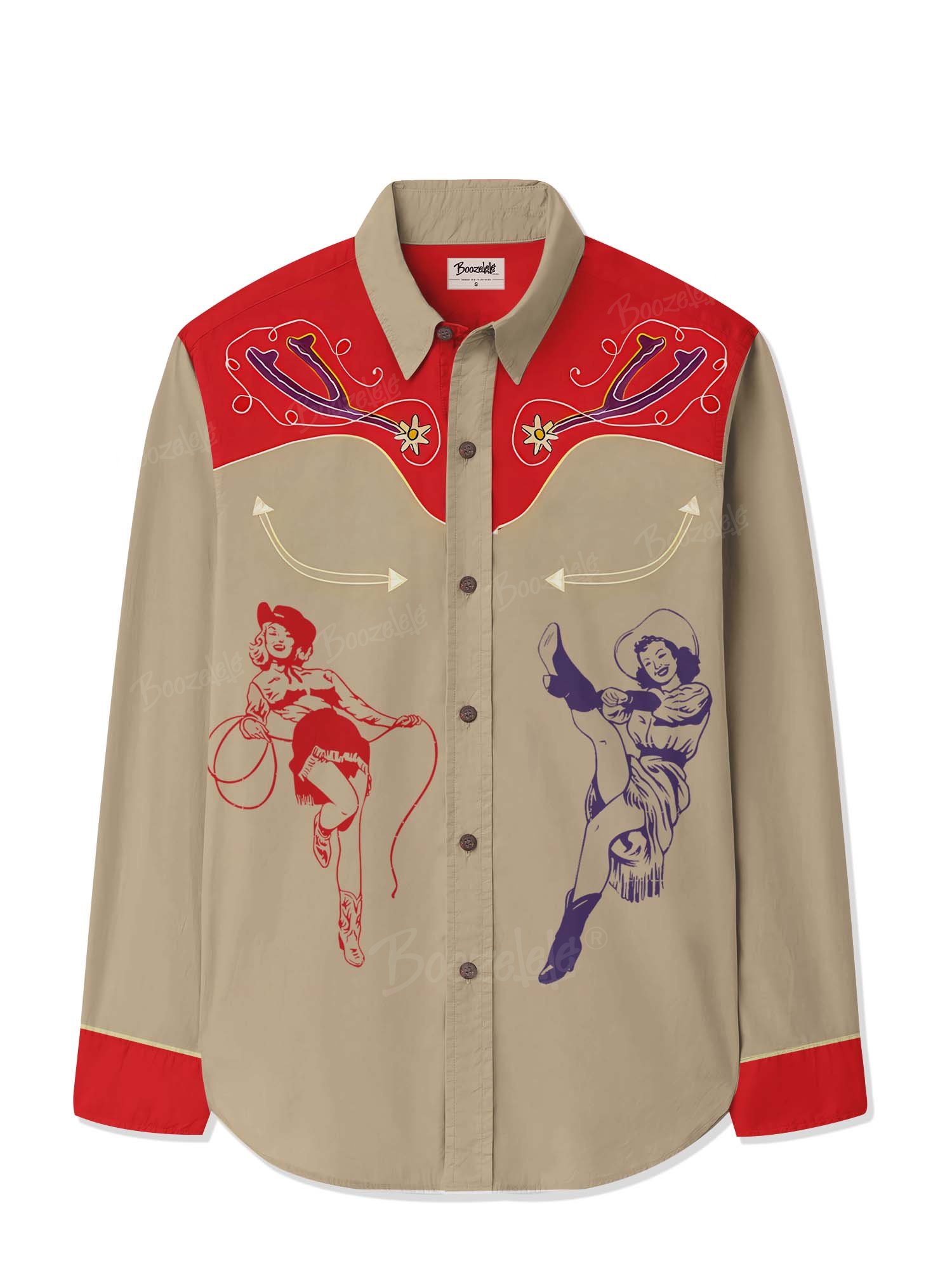 Classic Western Cowgirl - 100% Cotton Long Sleeves Shirt