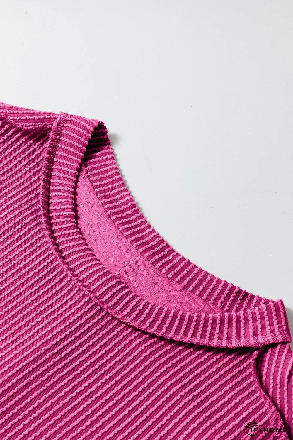 Color Block Round Neck Short Sleeve T-Shirt - 5% Elastane | IFYHOME