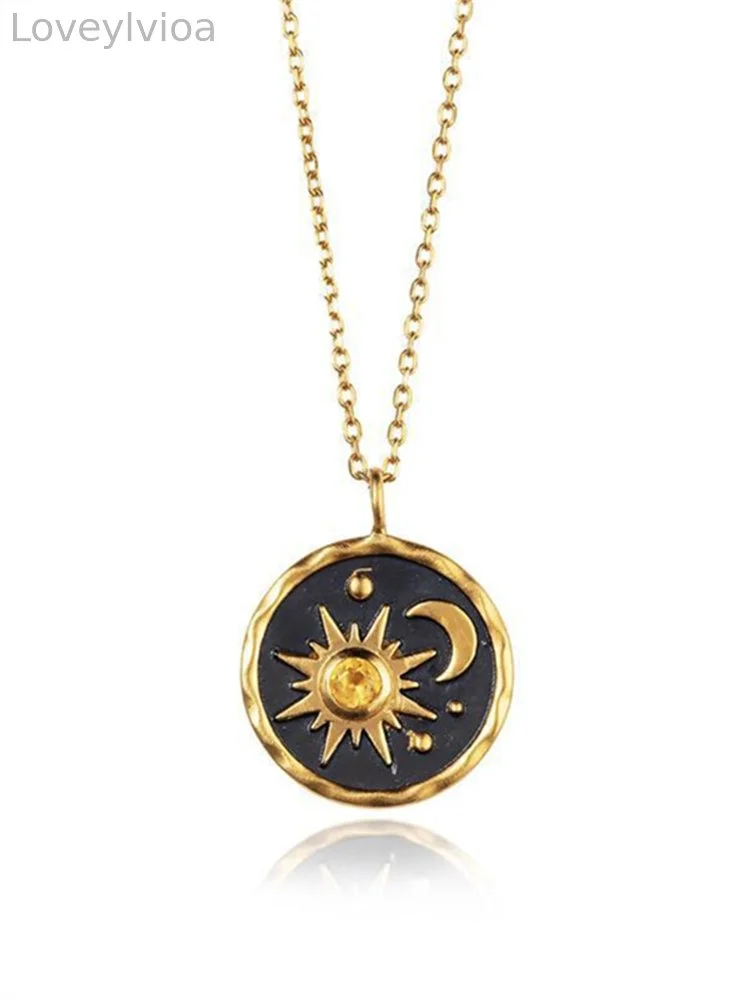 Sun & Moon Carved Mistery Necklace