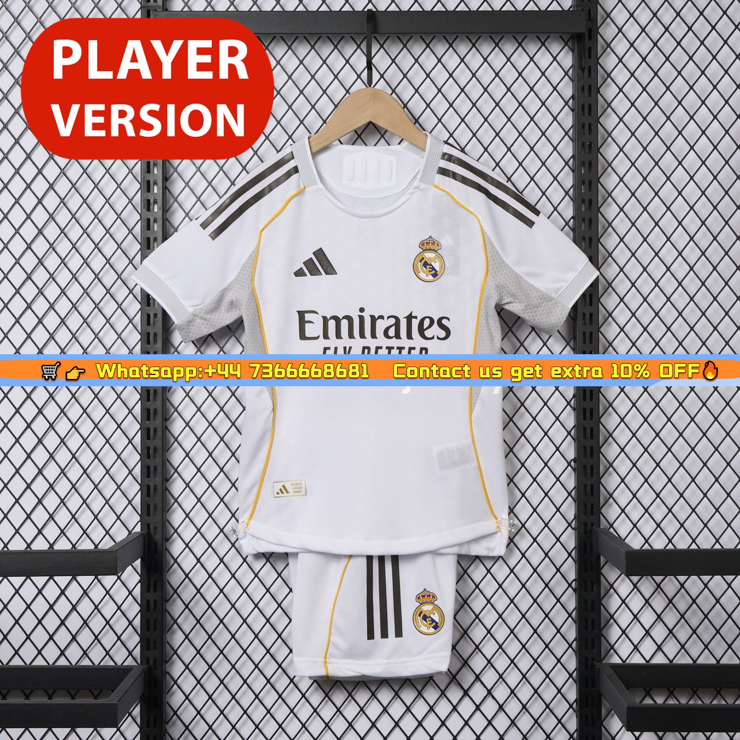 Real Madrid 25-26 Home Kids Kit - Player Version