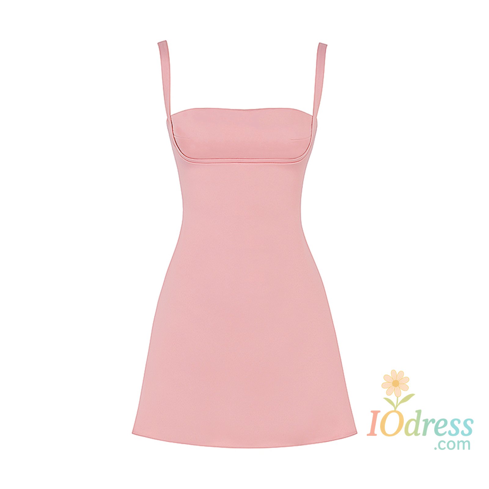 IO Dress Combhasaki Women's Summer Sexy Solid Color Low-Cut Sleeveless Square Neck High Waist A-Line Short Mini Party Tank Dress IO Dress