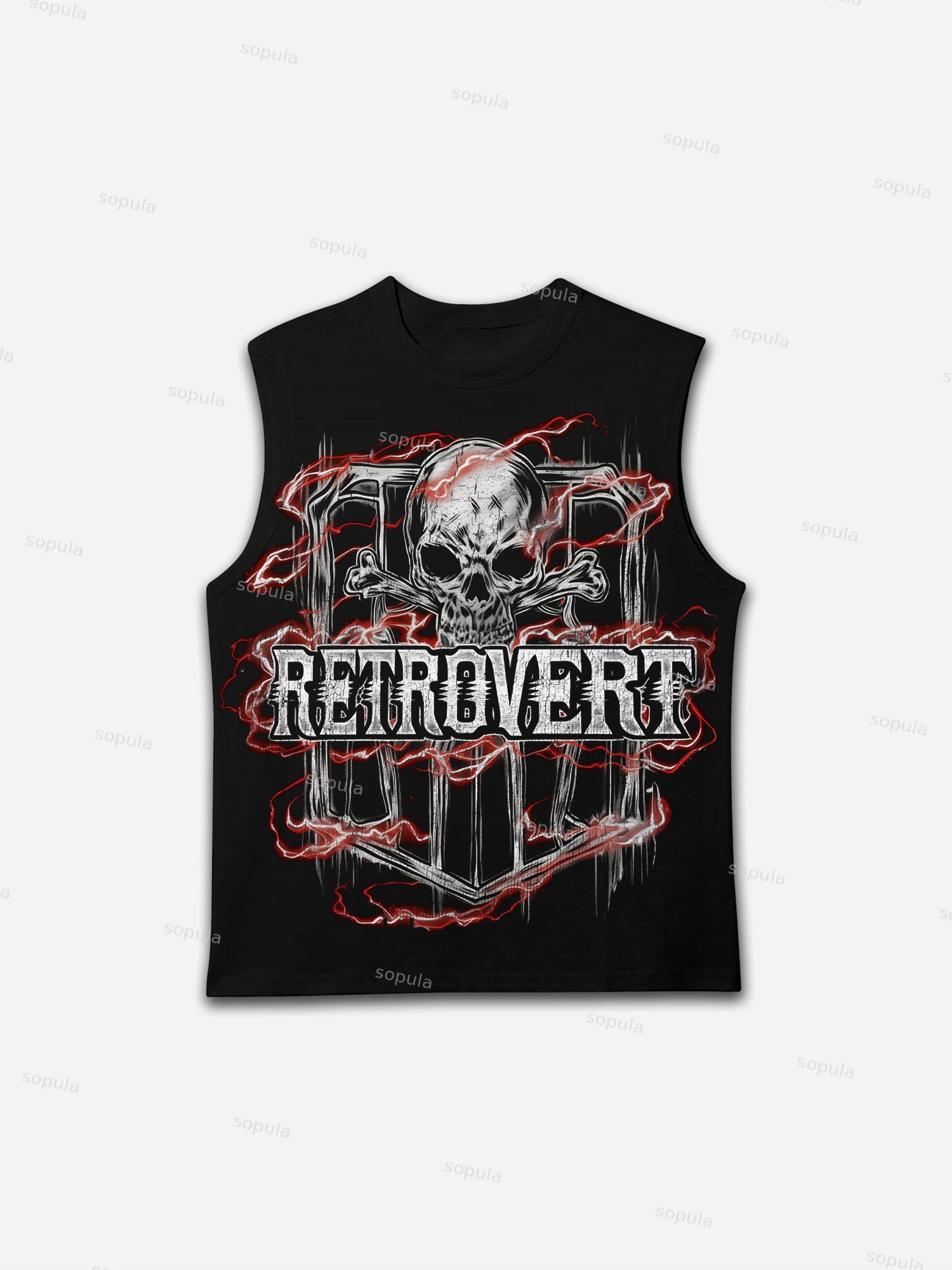 Red Skull Tank Top