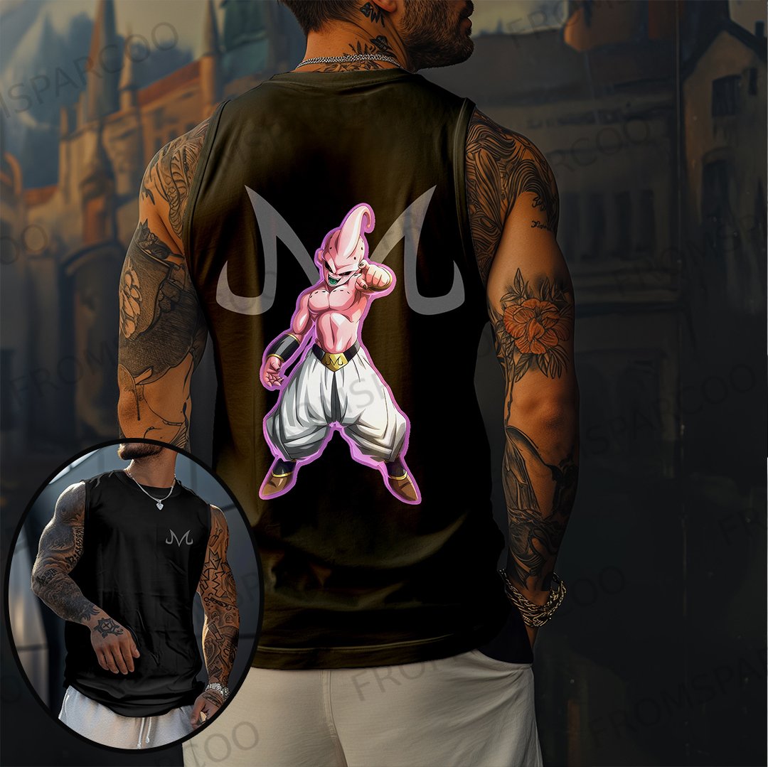 Casual Dragon Ball Anime Villain Printed Tank Top