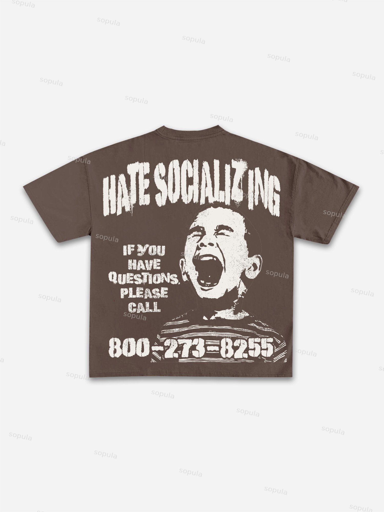 Mental Health Counseling Hate Socializing Vintage Graphic Cotton T-shirt