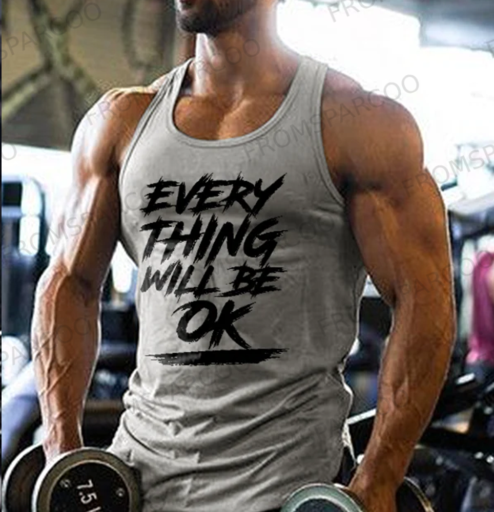 Every Thing Will Be Ok Printed Men's Vest