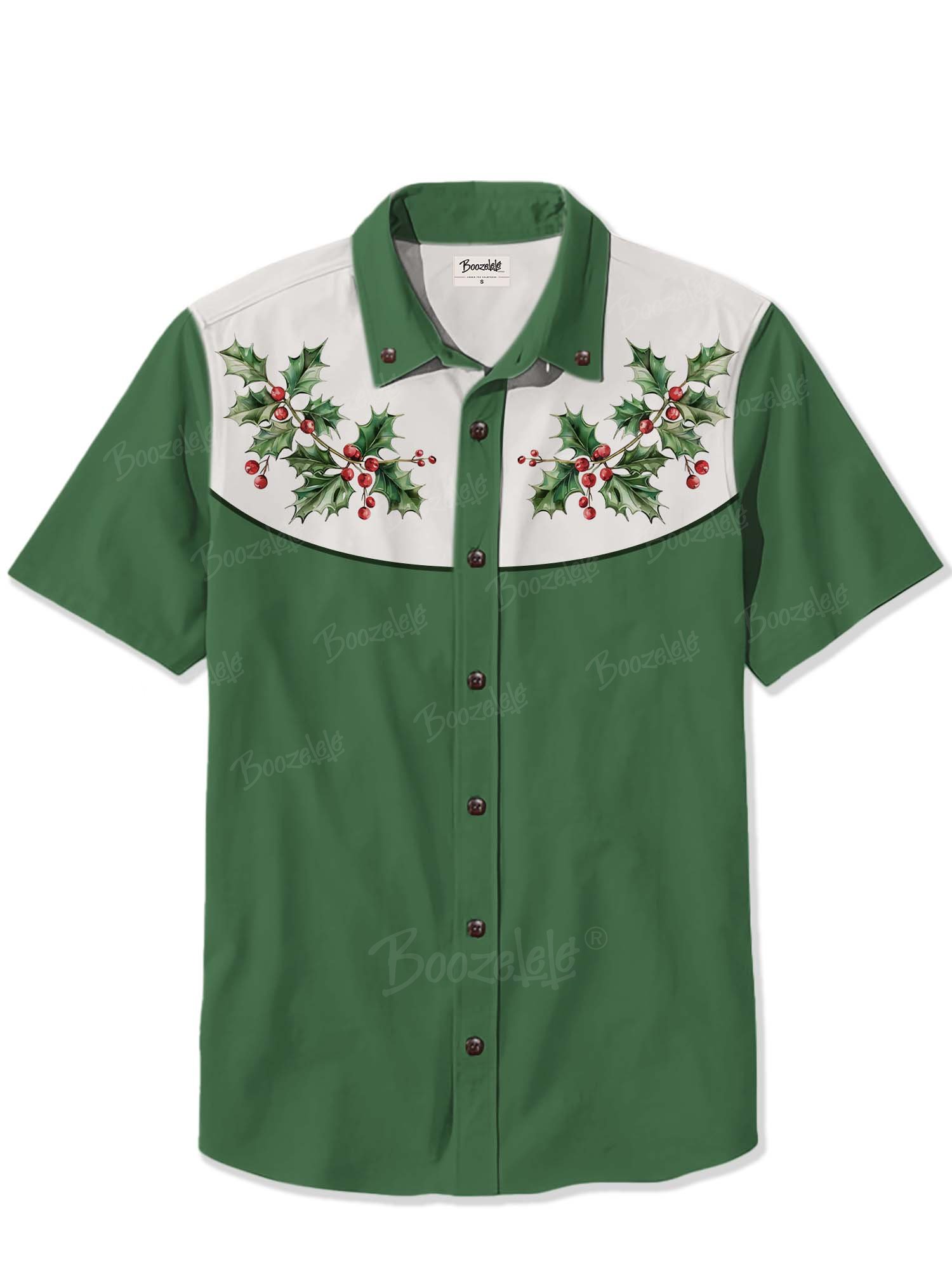 Christmas Holly And Mistletoe - 100% Cotton Shirt
