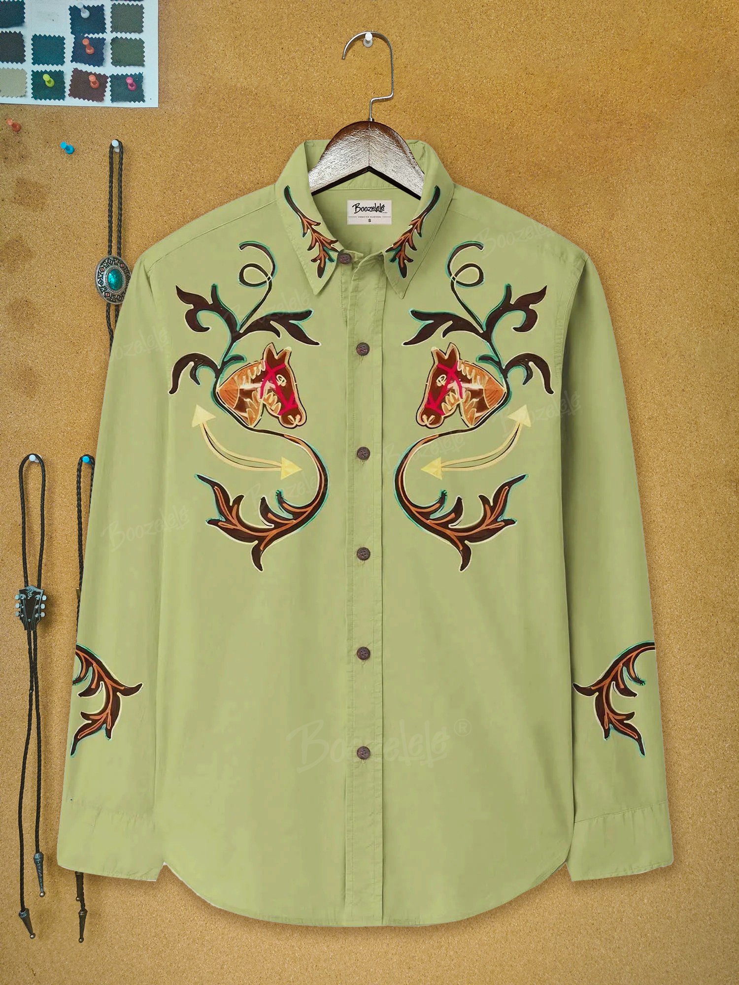 Classic Western Horse - 100% Cotton Long Sleeves Shirt