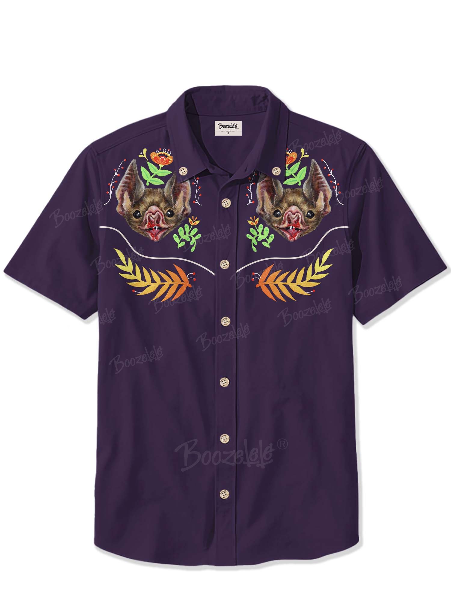 Leaf And Bat - 100% Cotton Shirt