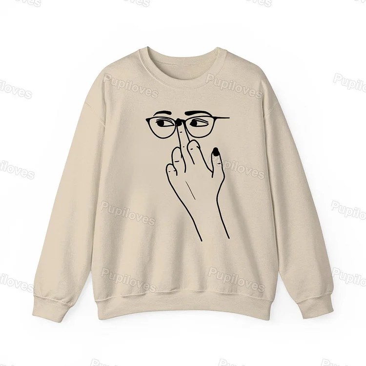Pupiloves Pupiloves  Glasses Finger Classic Sweatshirt