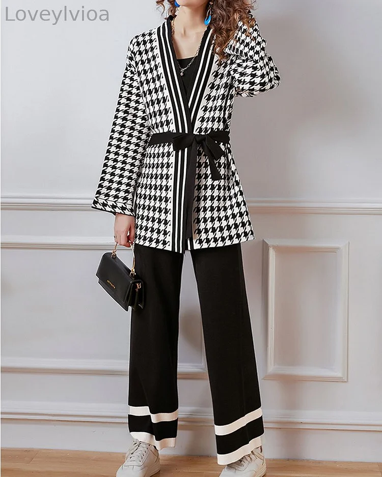 Daily casual knit two-piece set