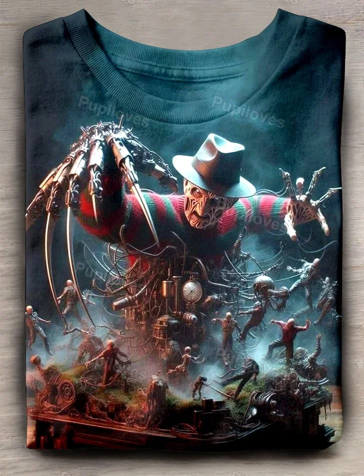 Pupiloves Pupiloves A Nightmare on Elm Street Movie T-shirt