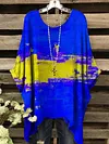 Women's Vintage Art Oil Print Casual Top
