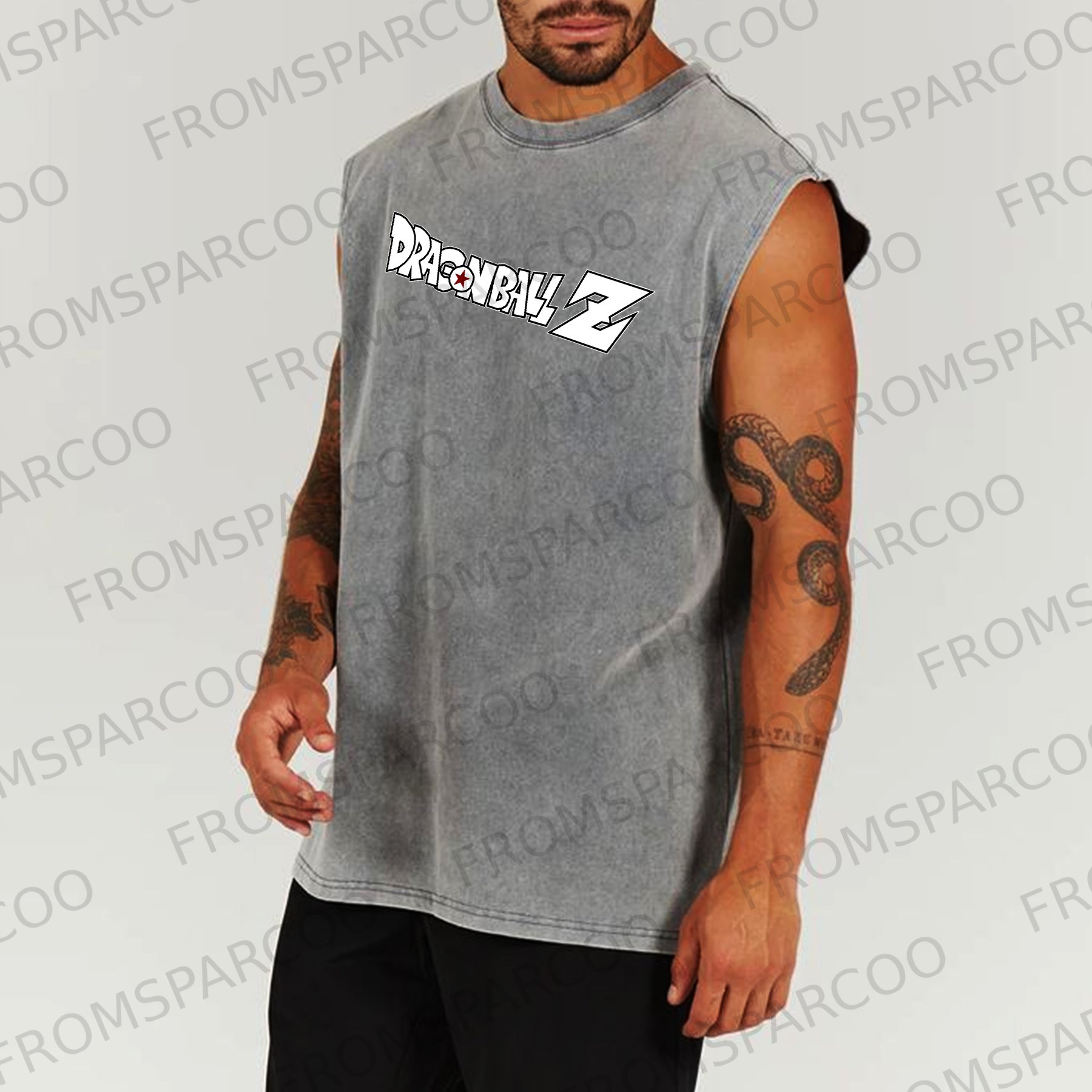 Casual Batik Animation Print Fitness Tank Top