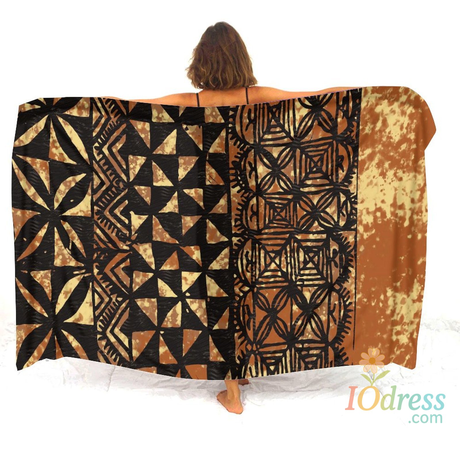 IO Dress Samoa Islands Hawaiian Retro Art Lady Sarong Custom Polynesian Print Floral Design Elegant One-Piece Dress Coat Sun Cape