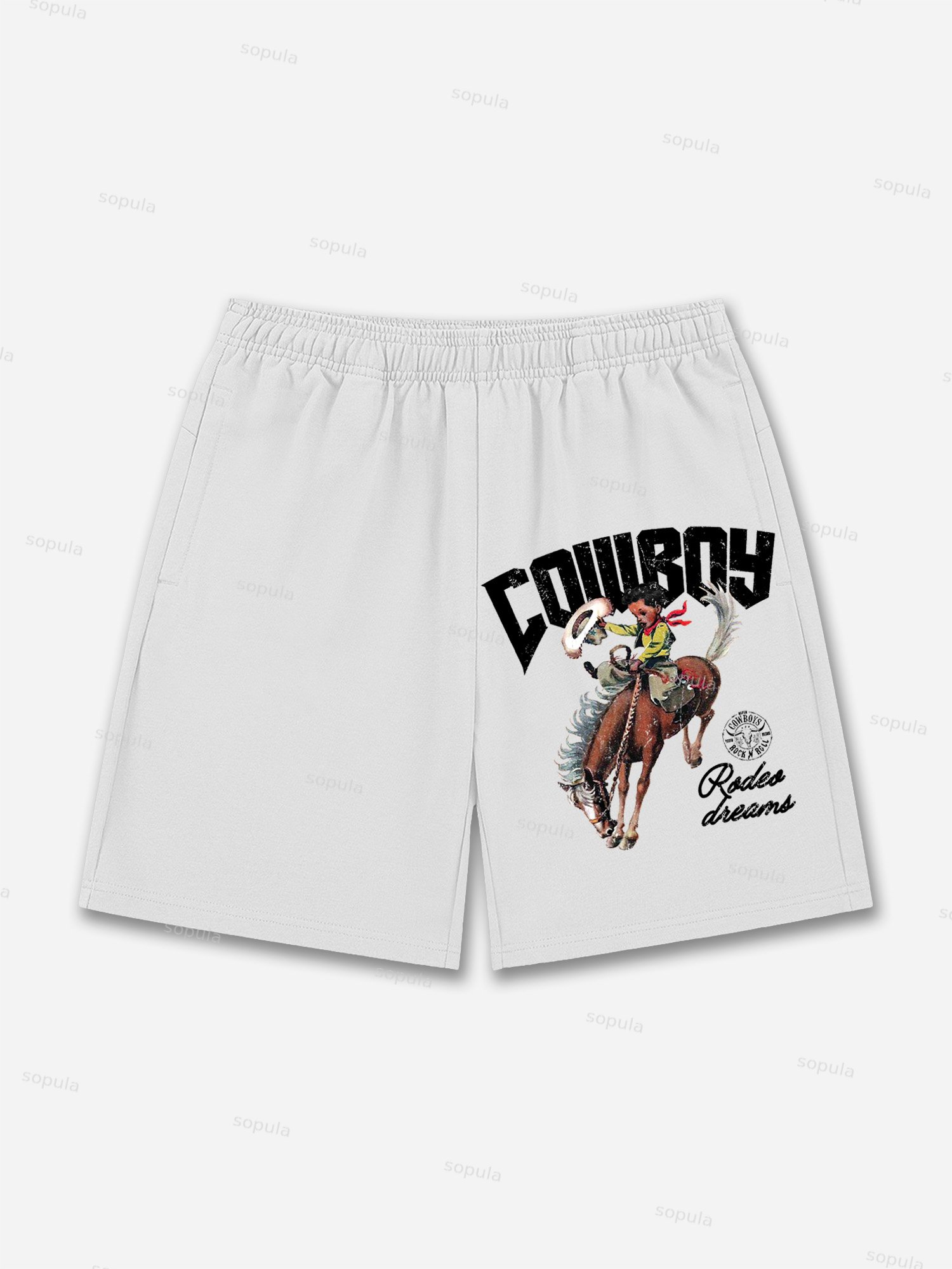 Cowboy Rodeo Dreams Print Shorts