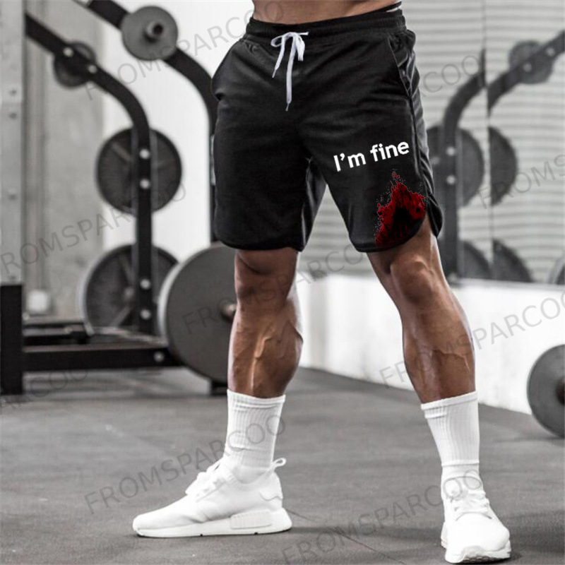 I'm Fine Men's Gym and Sports Fitness Shorts