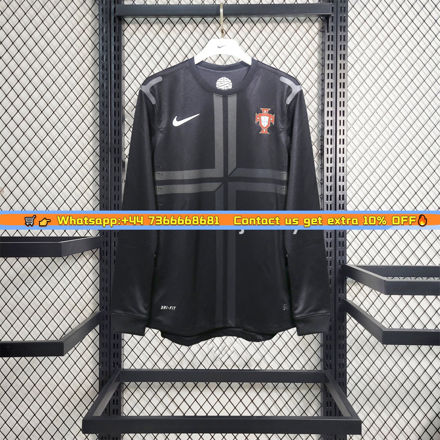 Retro Portugal 2013 Away Long Sleeves Jersey - Player Version