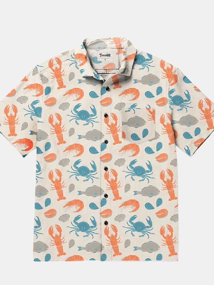Seafood Feast - Slub Linen Shirt