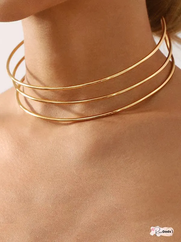Normcore Geometric Ringent Choker Necklace Necklaces Accessories