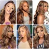 Brown Mixed Gold Body Wavy Hair Wig