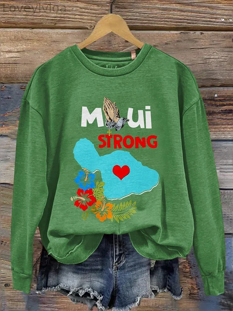 Jesus Bless Maui Strong Casual  Sweatshirt