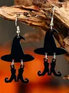 Halloween Witch Hat Funny Earrings Accessories