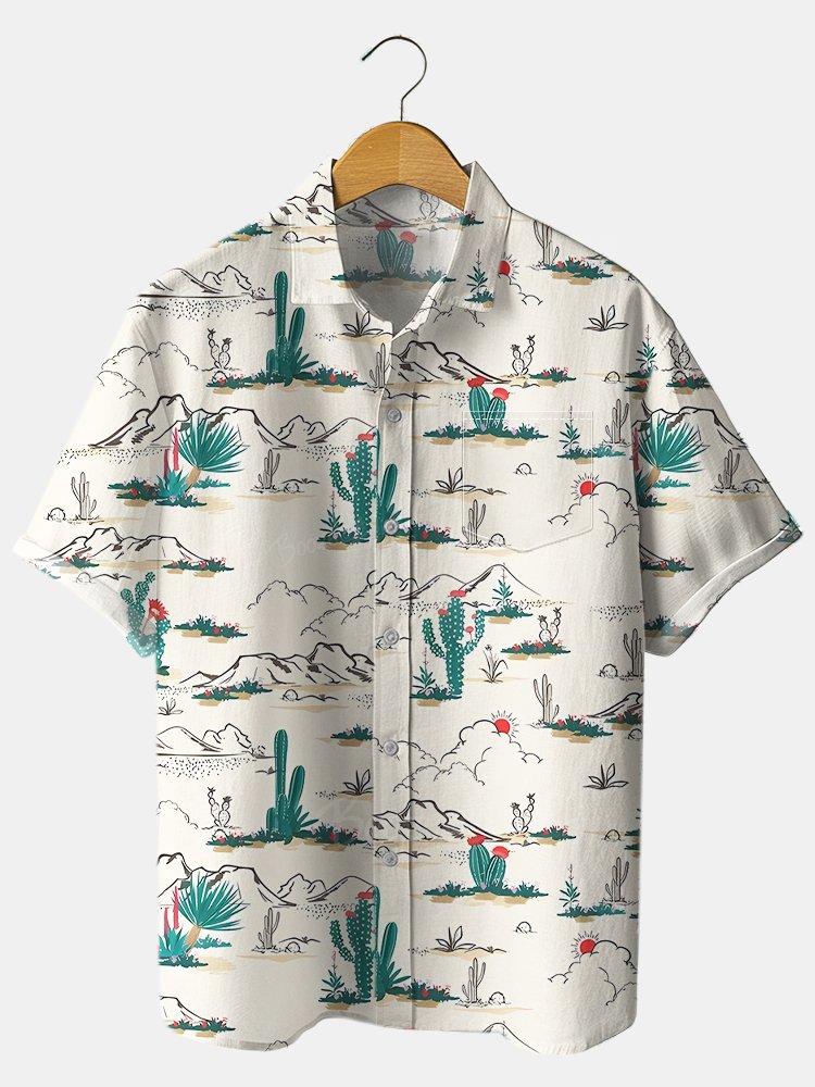 Cactus Cotton-blend Pleated Shirt