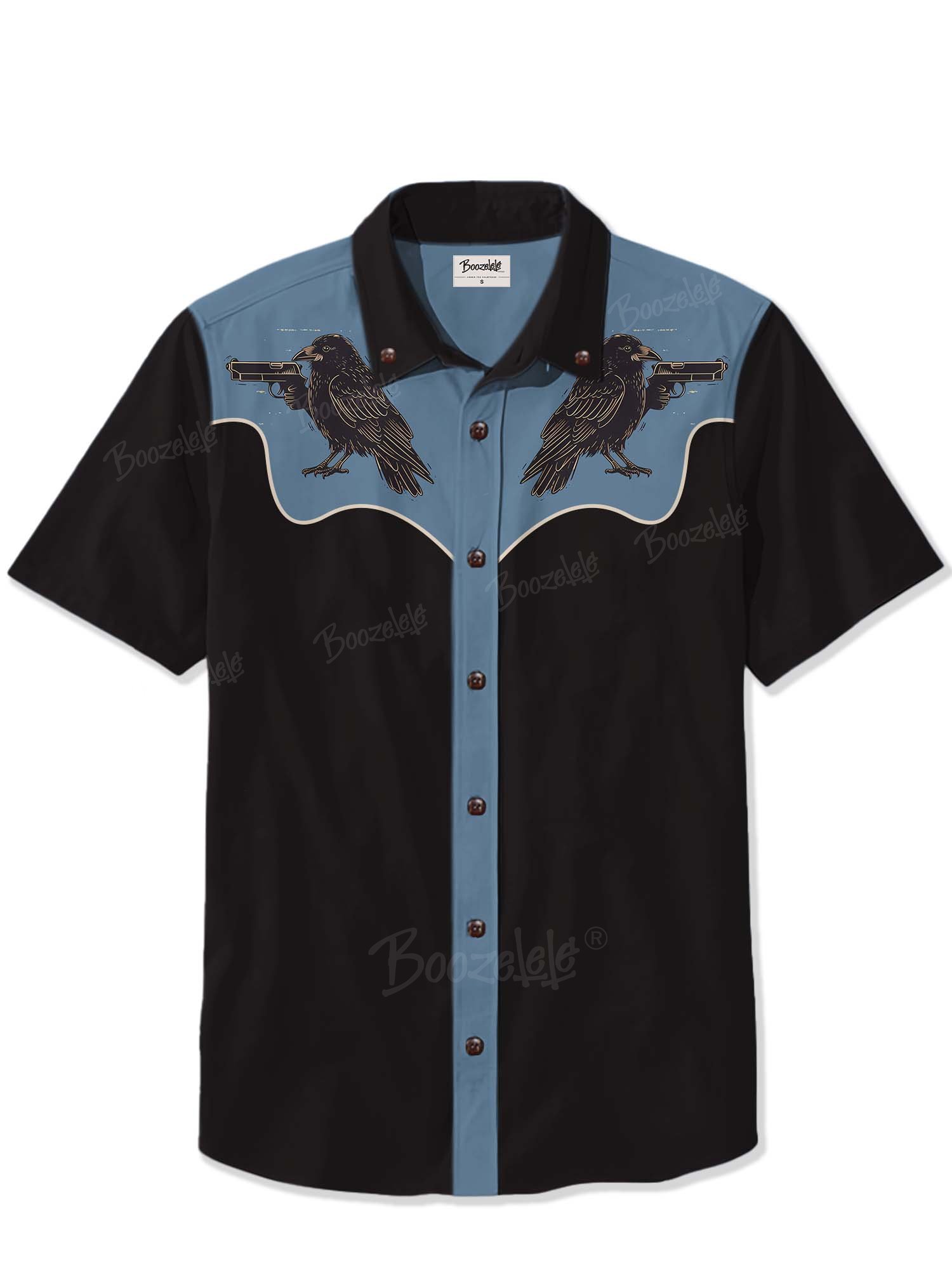 Crow Raises Gun - 100% Cotton Shirt