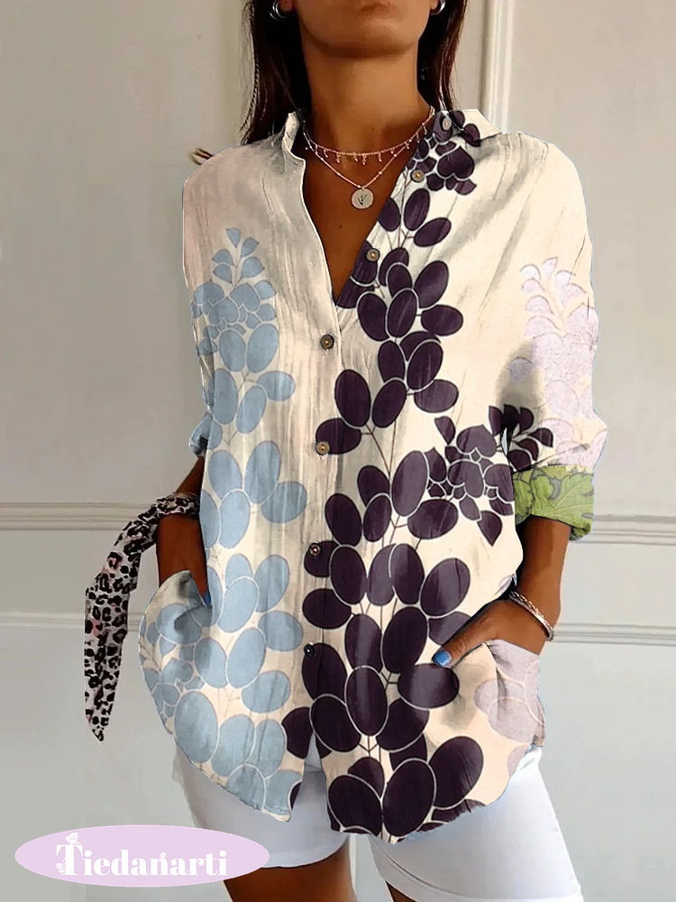 Classic Print Casual Long Sleeve Shirt