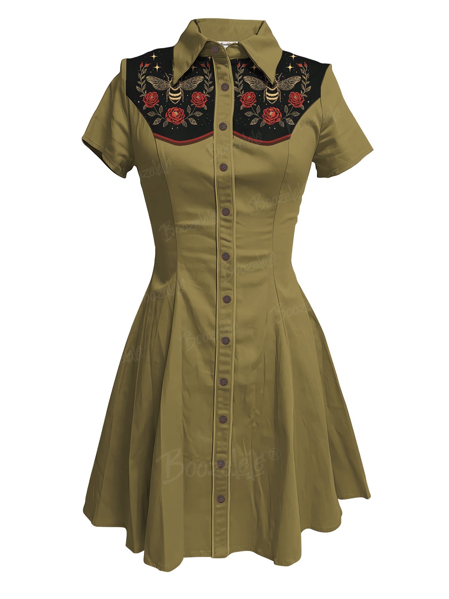Bees And Flowers - 100% Cotton Dress