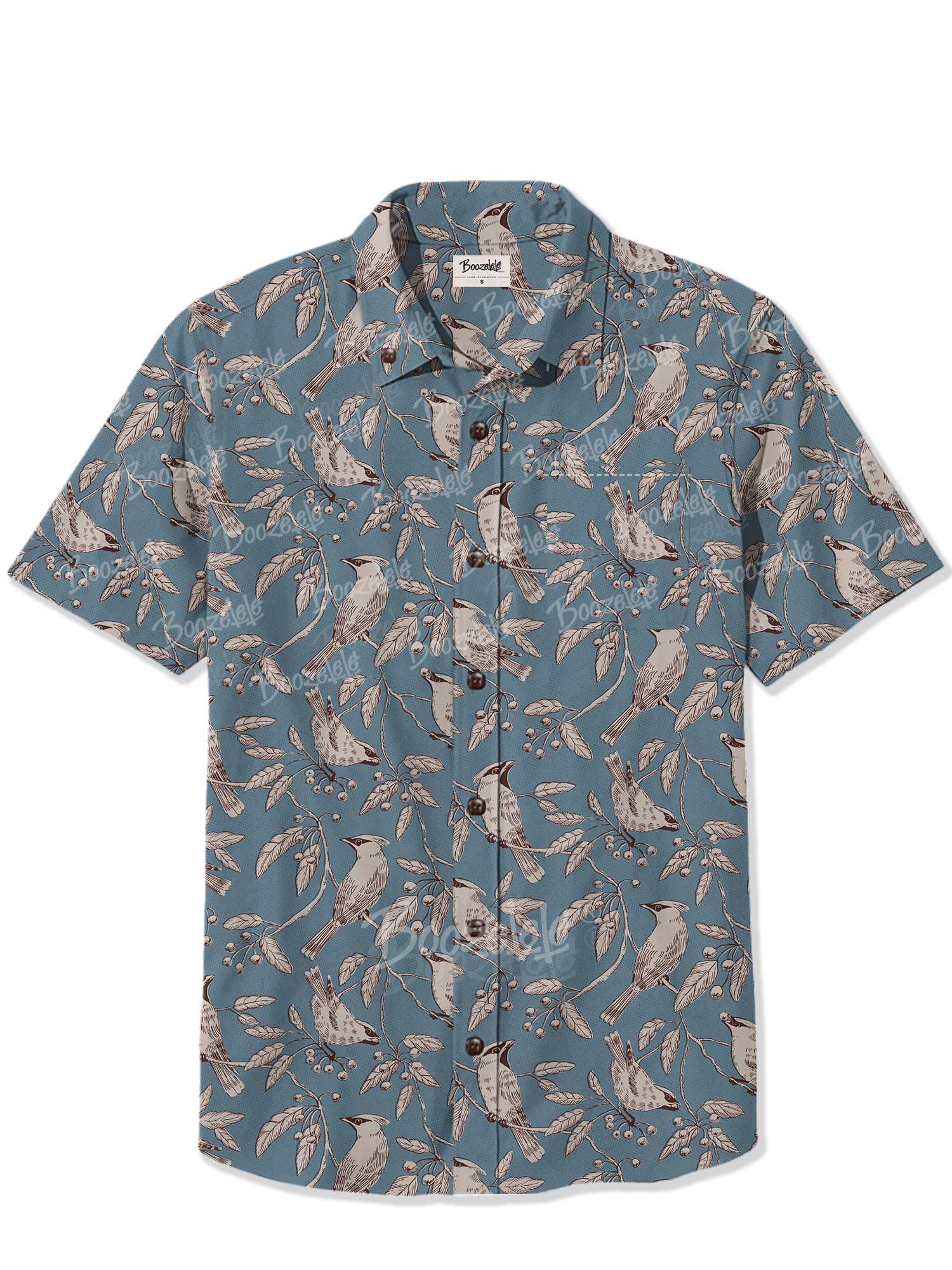【Monique Beaudin X Boozelele】Bohemian Waxwing - 100% Cotton Shirt