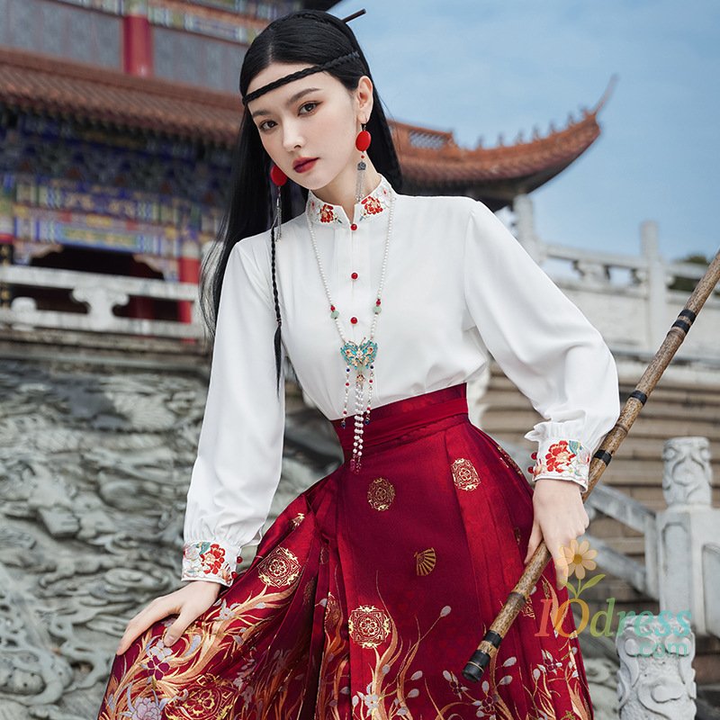 IO Dress New Chinese Style Hanfu Improved Adult Ming Dynasty Costume Autumn/winter New High-end Horse Face Skirt Women's Skirt