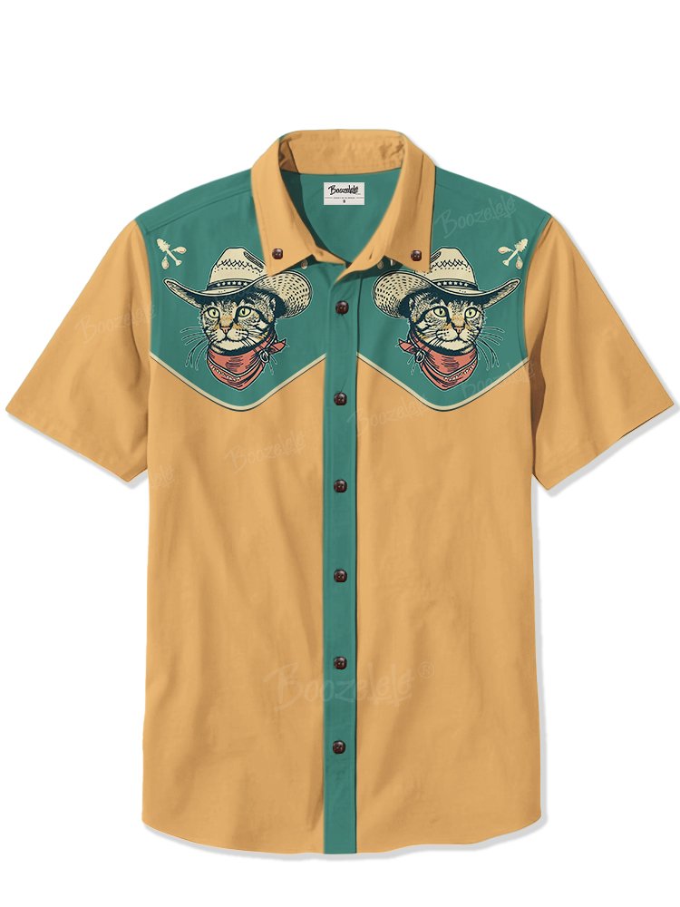 Western Cowcat - 100% Cotton Shirt
