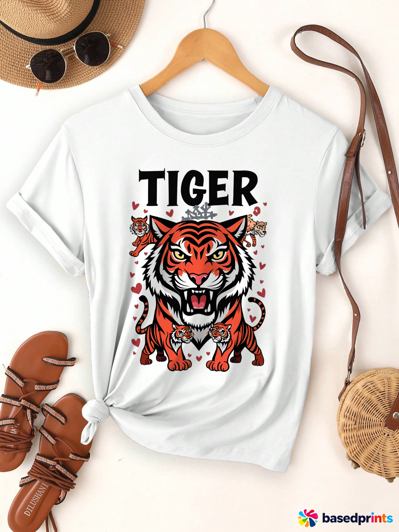 Tiger T-Shirt Women Summer Casual Short Sleeve Tops