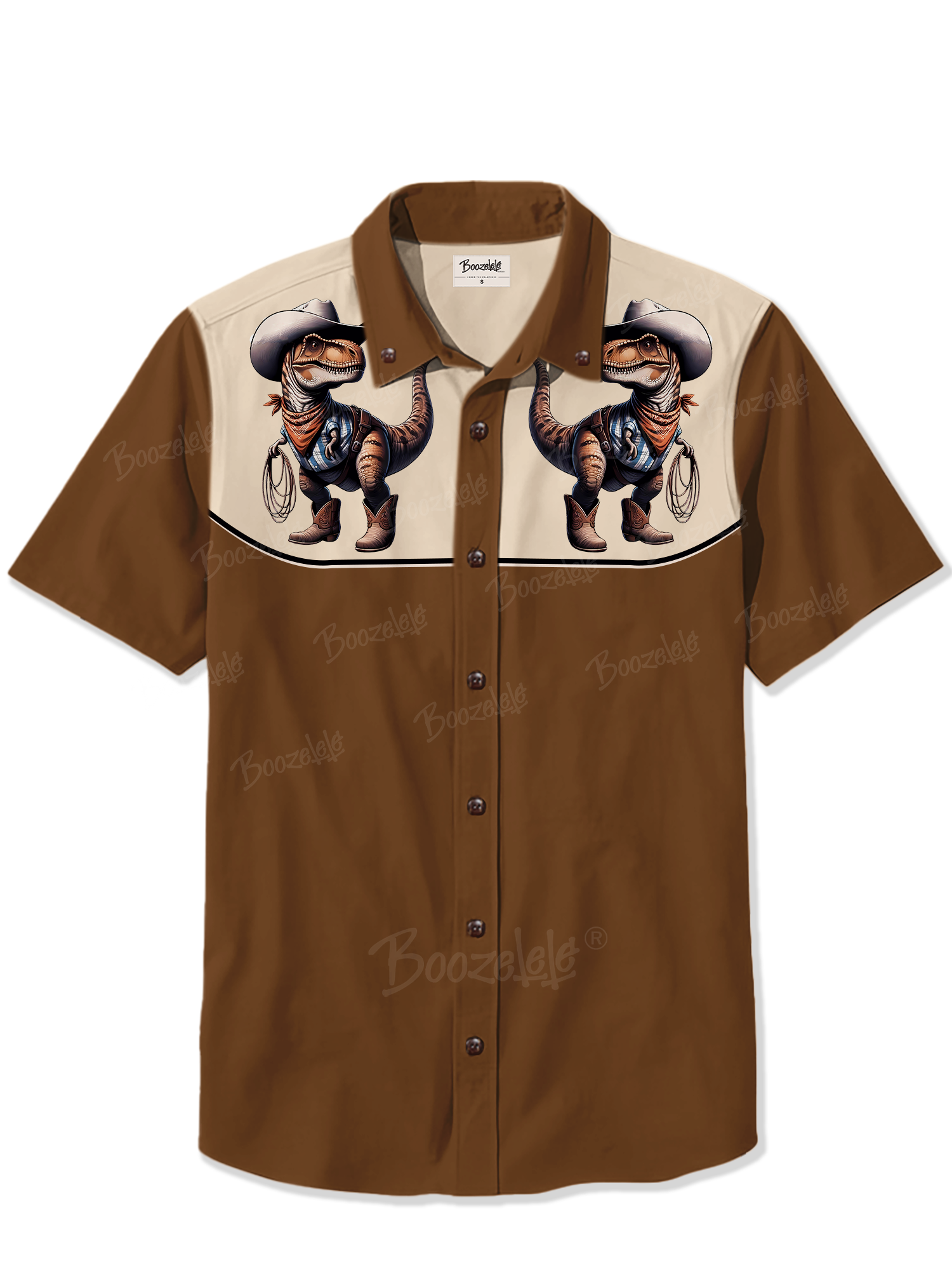 Western Dinosaur Retro- 100% Cotton Shirt
