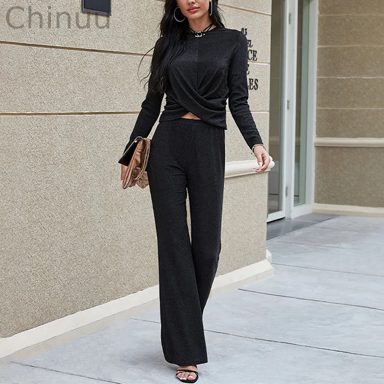 Chic cross top fashion two-piece suit