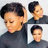 Glueless Natrual Short Bob Styles Silky Hair Straight Wig
