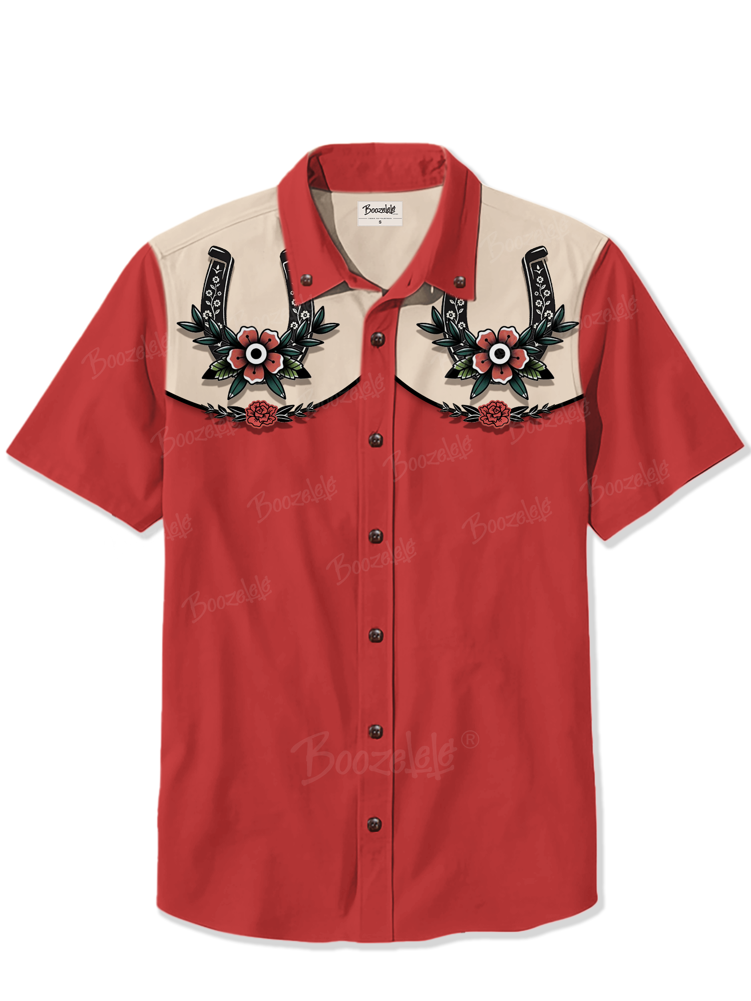 West Flower Horseshoe - 100% Cotton Shirt