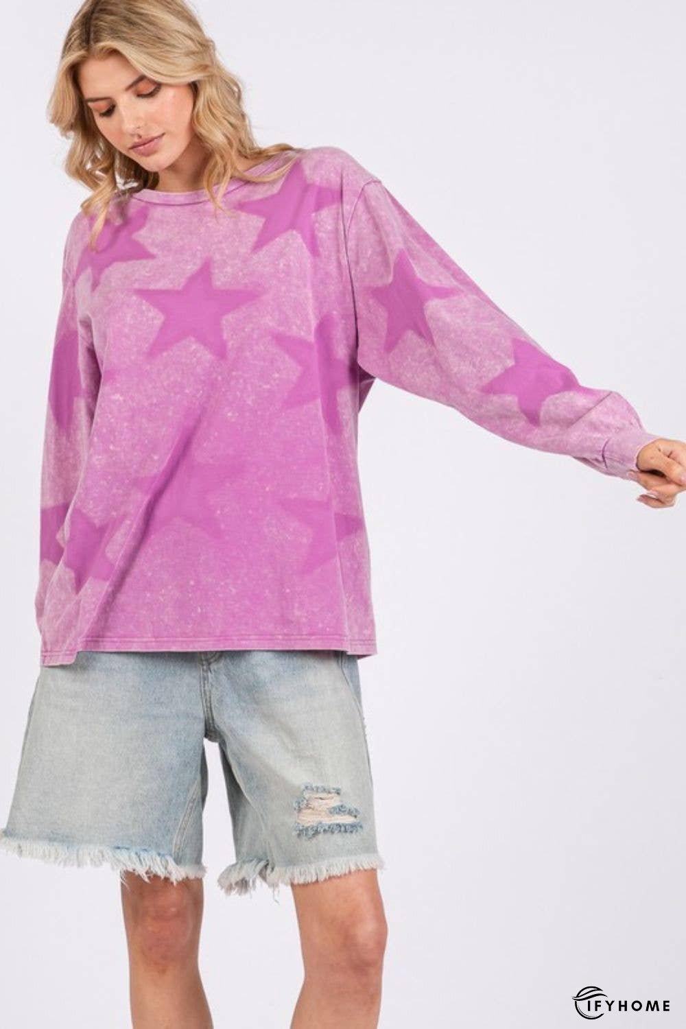 SAGE + FIG Mineral Wash Star Pattern T-Shirt | IFYHOME