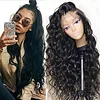 Brazilian Water Curly Wigs Black Wig