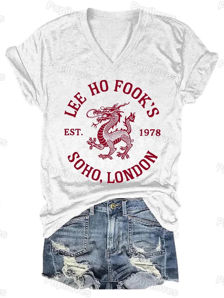 Pupiloves Pupiloves Lee Ho Fook's V-neck T-shirt